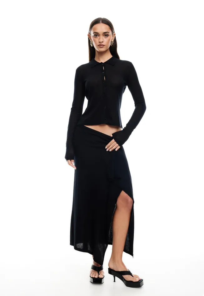 Lioness Fashion BANKS MIDI SKIRT Onyx Women Skirts Lioness Fashion BANKS MIDI SKIRT Onyx Women Skirts