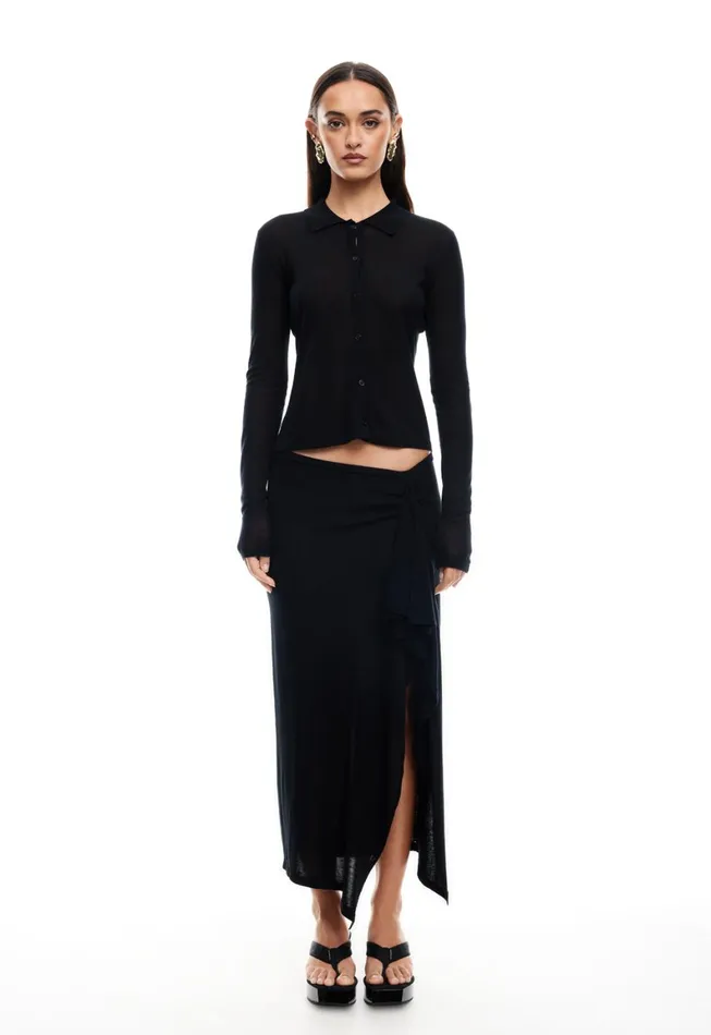 Lioness Fashion BANKS MIDI SKIRT Onyx Women Skirts Lioness Fashion BANKS MIDI SKIRT Onyx Women Skirts