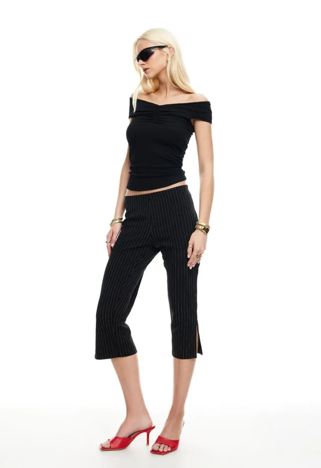 Lioness Fashion CRUE OFF SHOULDER TOP Onyx Women Tops Lioness Fashion CRUE OFF SHOULDER TOP Onyx Women Tops