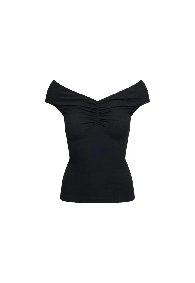 Lioness Fashion CRUE OFF SHOULDER TOP Onyx Women Tops Lioness Fashion CRUE OFF SHOULDER TOP Onyx Women Tops
