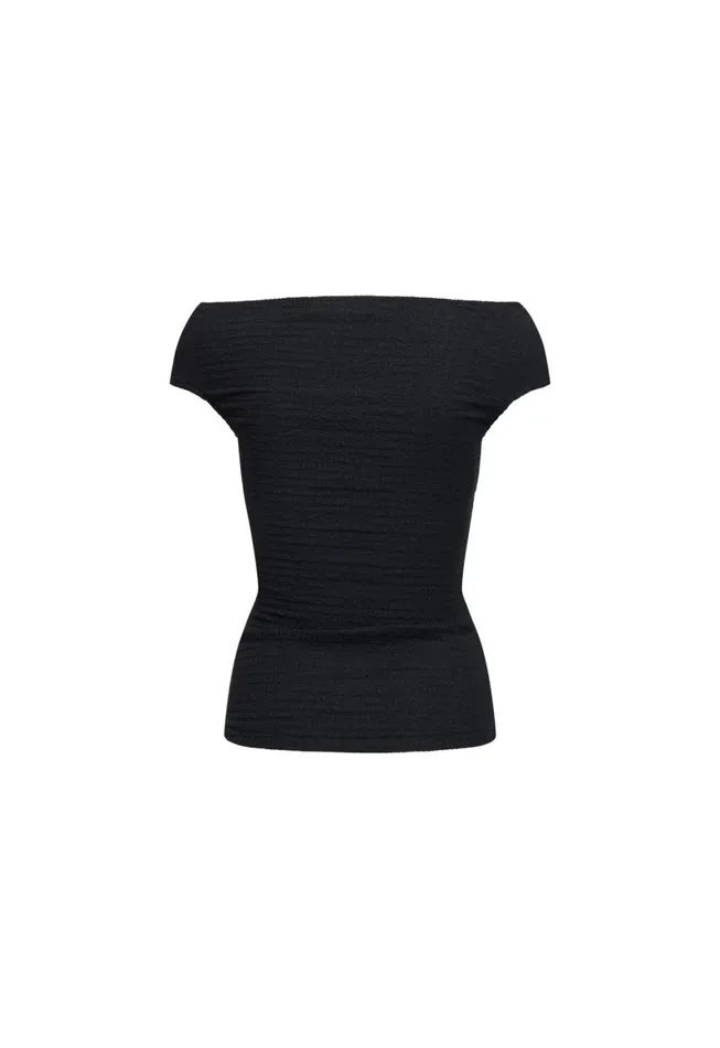 Lioness Fashion CRUE OFF SHOULDER TOP Onyx Women Tops Lioness Fashion CRUE OFF SHOULDER TOP Onyx Women Tops