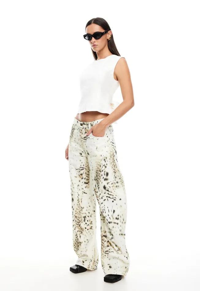Lioness Fashion HORSESHOE JEAN Snow Leopard Women Bottoms