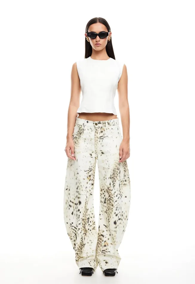 Lioness Fashion HORSESHOE JEAN Snow Leopard Women Bottoms Lioness Fashion HORSESHOE JEAN Snow Leopard Women Bottoms