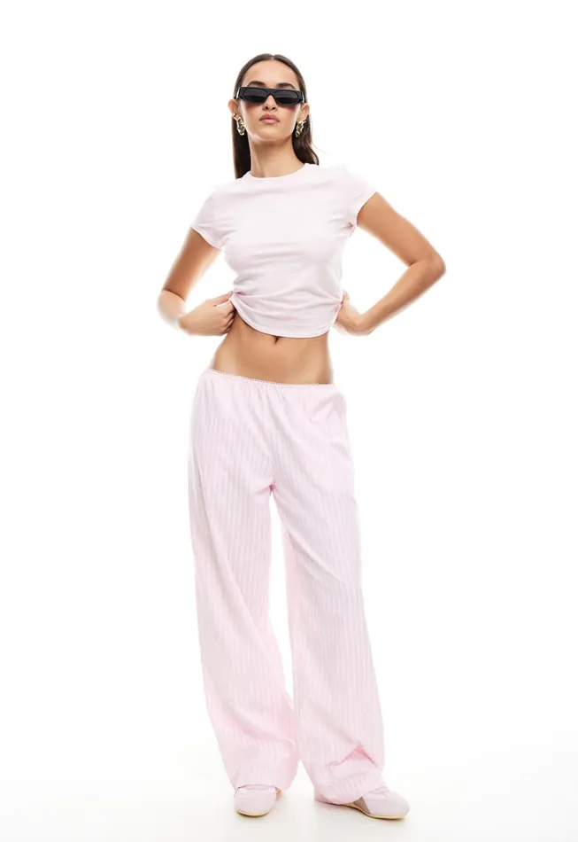 Lioness Fashion IN BLOOM TEE Pink Stripe Women Tops Lioness Fashion IN BLOOM TEE Pink Stripe Women Tops