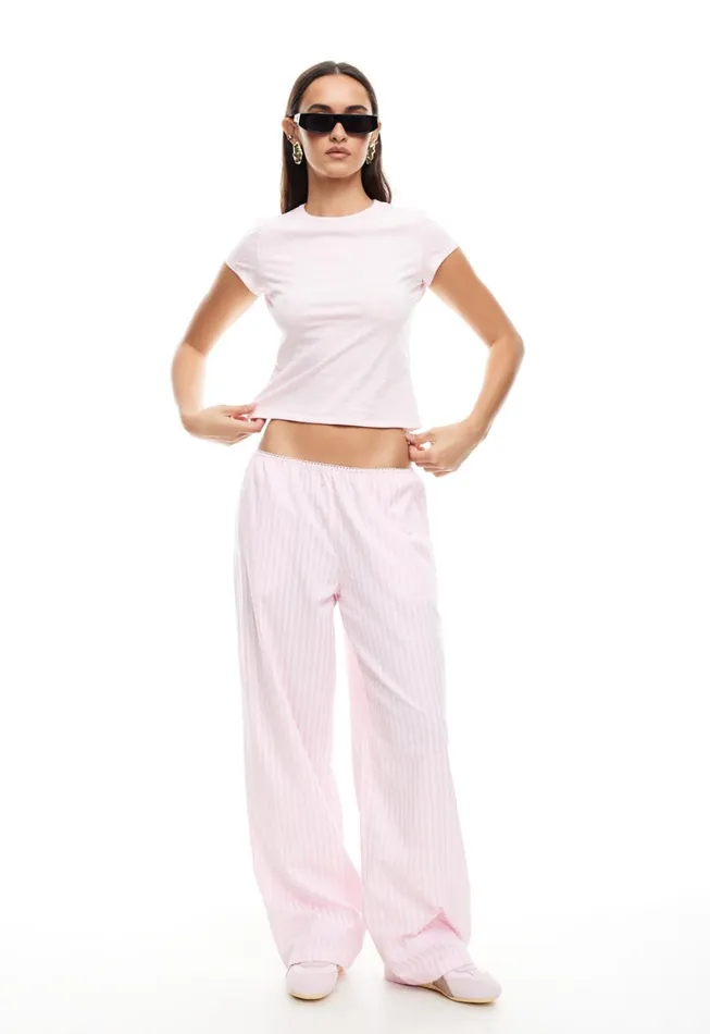 Lioness Fashion IN BLOOM TEE Pink Stripe Women Tops Lioness Fashion IN BLOOM TEE Pink Stripe Women Tops