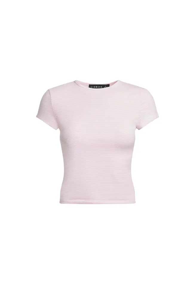 Lioness Fashion IN BLOOM TEE Pink Stripe Women Tops Lioness Fashion IN BLOOM TEE Pink Stripe Women Tops