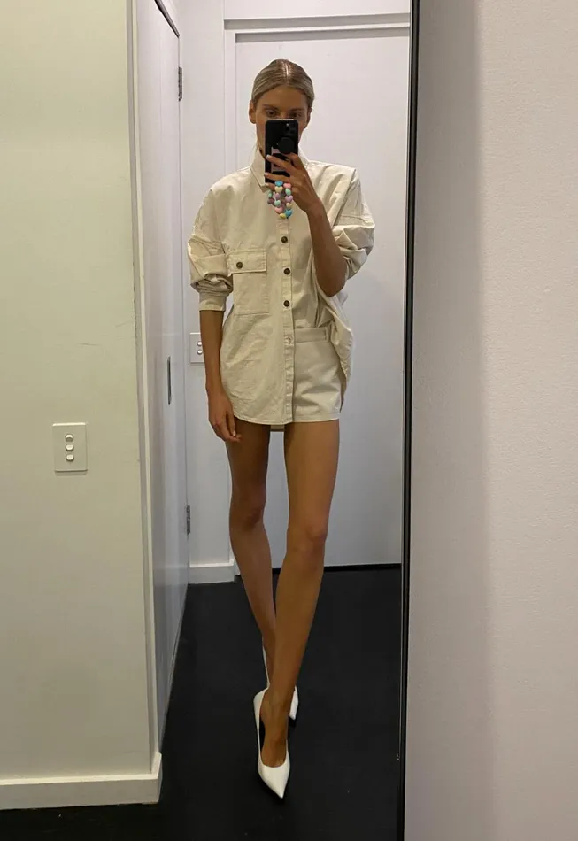 Lioness Fashion NYC BOYFRIEND SHIRT Light Beige Women Tops Lioness Fashion NYC BOYFRIEND SHIRT Light Beige Women Tops