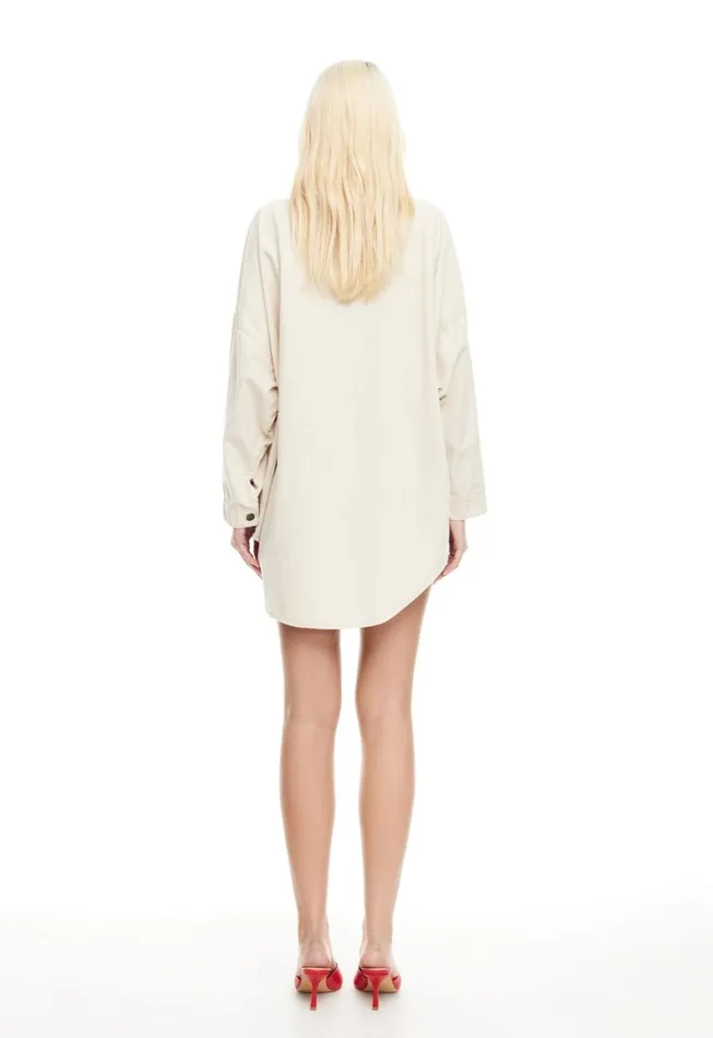 Lioness Fashion NYC BOYFRIEND SHIRT Light Beige Women Tops Lioness Fashion NYC BOYFRIEND SHIRT Light Beige Women Tops