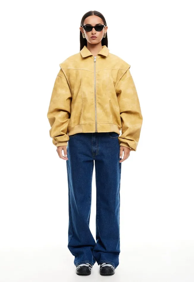 Lioness Fashion VISTA BOMBER Mustard Women Outerwear Lioness Fashion VISTA BOMBER Mustard Women Outerwear