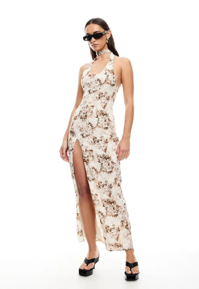 Lioness Fashion WESTWOOD MAXI DRESS Chocolate Floral Women Dresses Lioness Fashion WESTWOOD MAXI DRESS Chocolate Floral Women Dresses