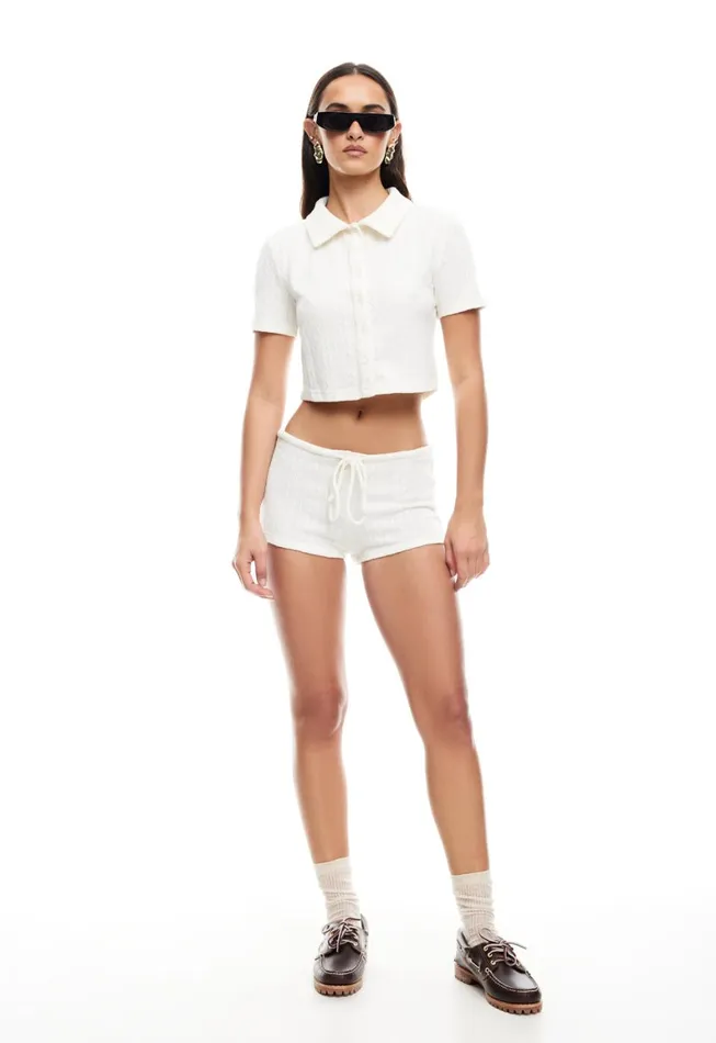 Lioness Fashion WOLFGANG SHORT SLEEVE Ivory Women Sets and Coords