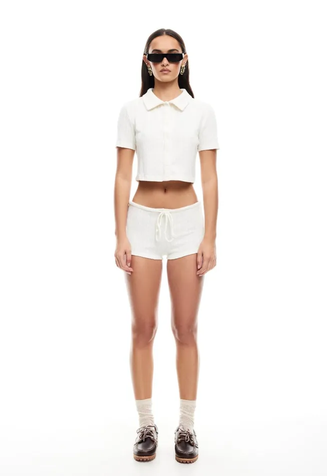 Lioness Fashion WOLFGANG SHORT SLEEVE Ivory Women Sets and Coords Lioness Fashion WOLFGANG SHORT SLEEVE Ivory Women Sets and Coords
