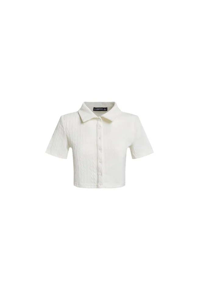 Lioness Fashion WOLFGANG SHORT SLEEVE Ivory Women Sets and Coords Lioness Fashion WOLFGANG SHORT SLEEVE Ivory Women Sets and Coords