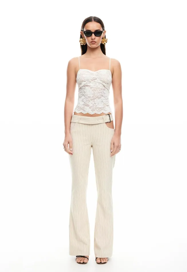 Lioness Fashion YVES PANT Cream Pinstripe Women Pants Lioness Fashion YVES PANT Cream Pinstripe Women Pants