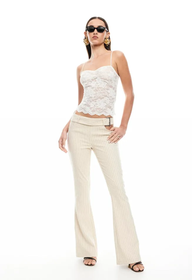 Lioness Fashion YVES PANT Cream Pinstripe Women Pants Lioness Fashion YVES PANT Cream Pinstripe Women Pants
