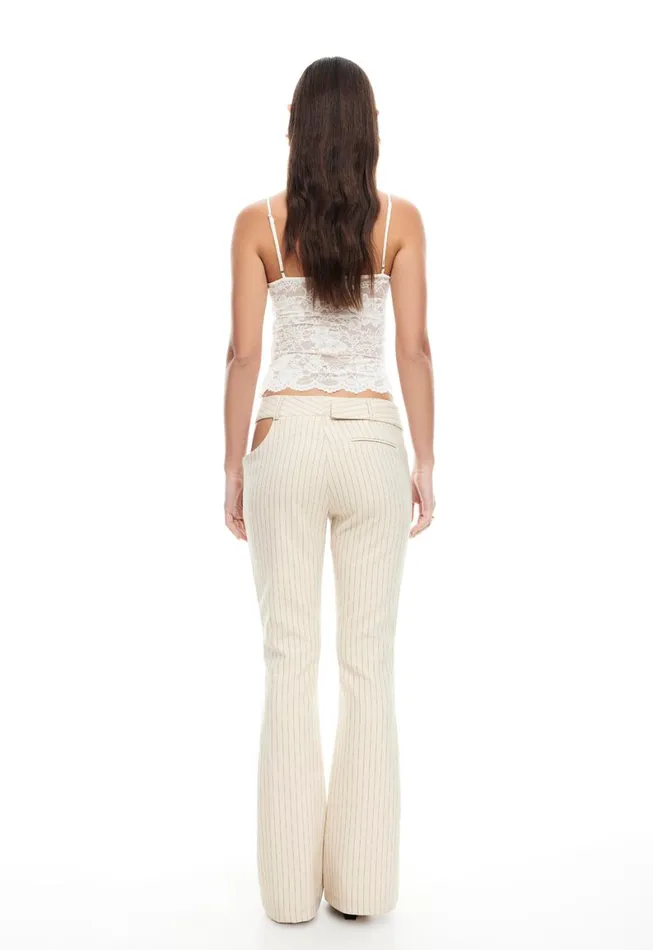 Lioness Fashion YVES PANT Cream Pinstripe Women Pants Lioness Fashion YVES PANT Cream Pinstripe Women Pants