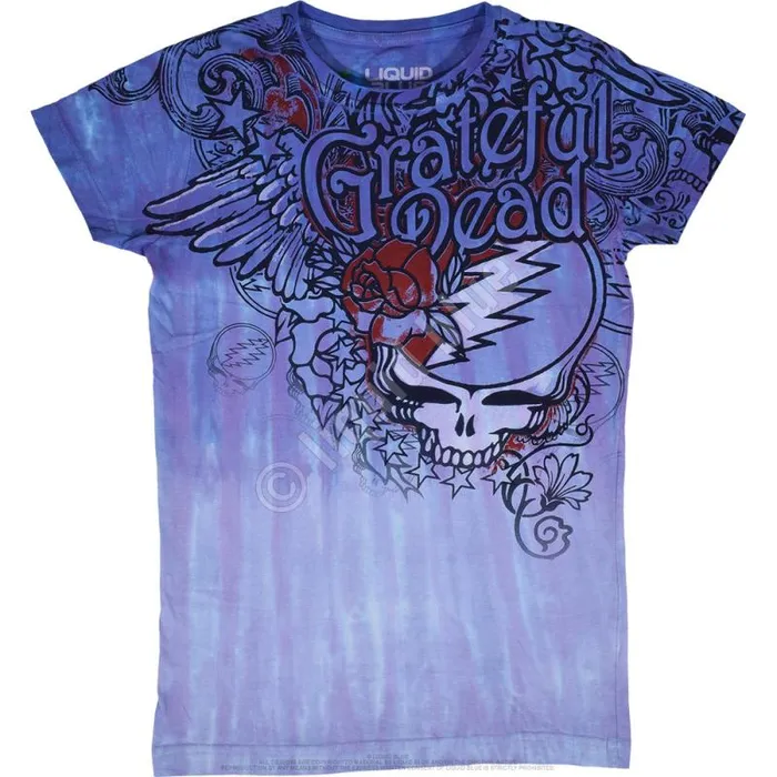 Liquid Blue Juniors Long Length Women Dead Flowers TieDye Juniors Long Length TShirt Liquid Blue Juniors Long Length Women Dead Flowers TieDye Juniors Long Length TShirt