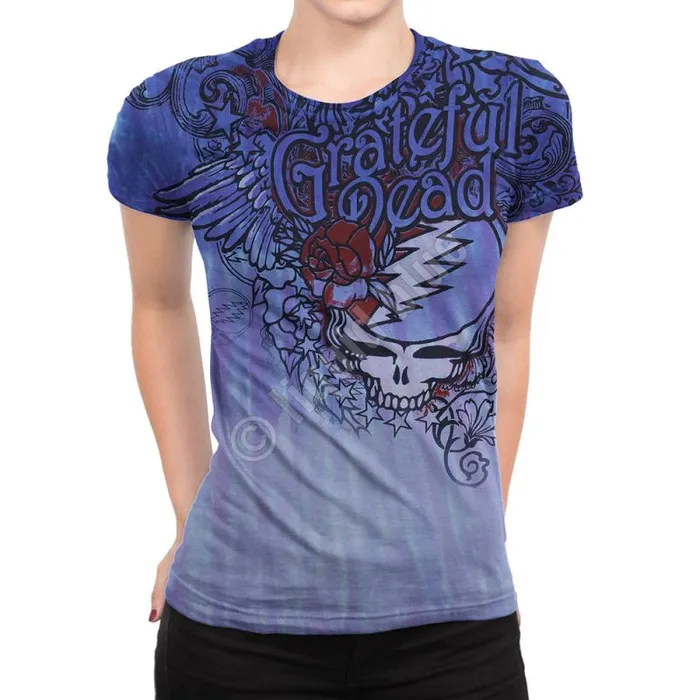 Liquid Blue Juniors Long Length Women Dead Flowers TieDye Juniors Long Length TShirt Liquid Blue Juniors Long Length Women Dead Flowers TieDye Juniors Long Length TShirt