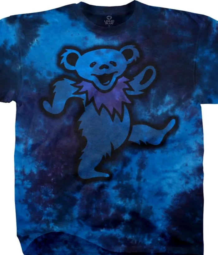 Liquid Blue TShirt Men Big Bear TieDye TShirt