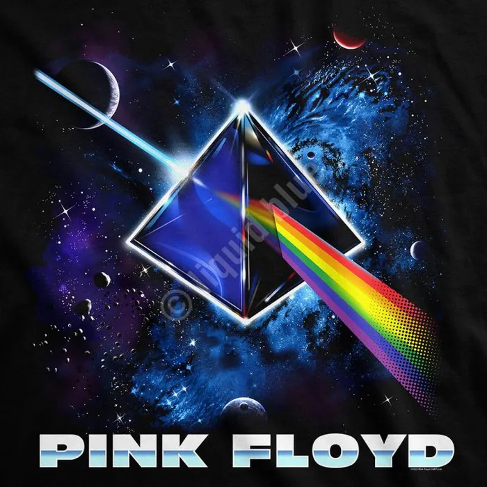 Liquid Blue TShirt Men Cosmic Prism Black TShirt