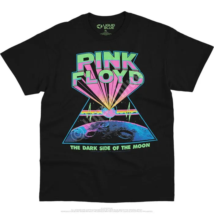 Liquid Blue TShirt Men Dark Side Blacklight Black TShirt