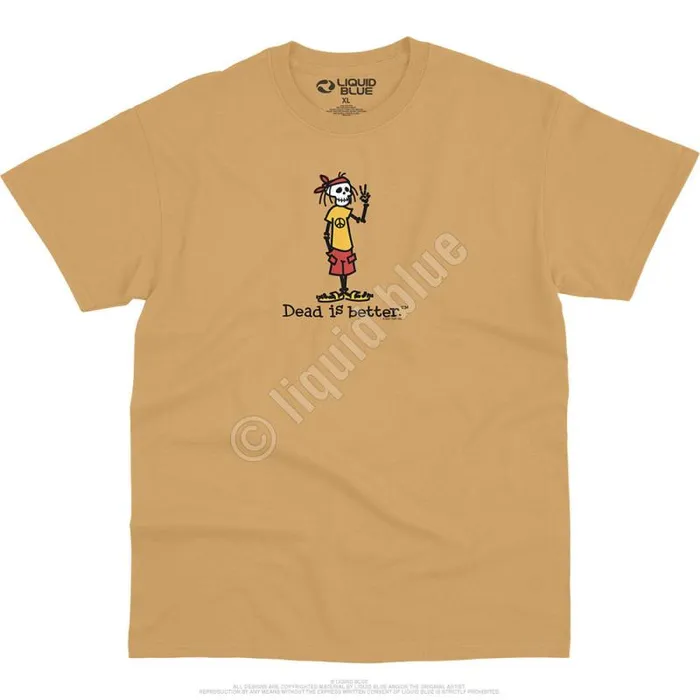 Liquid Blue TShirt Men Peace Dead Is Better TShirt