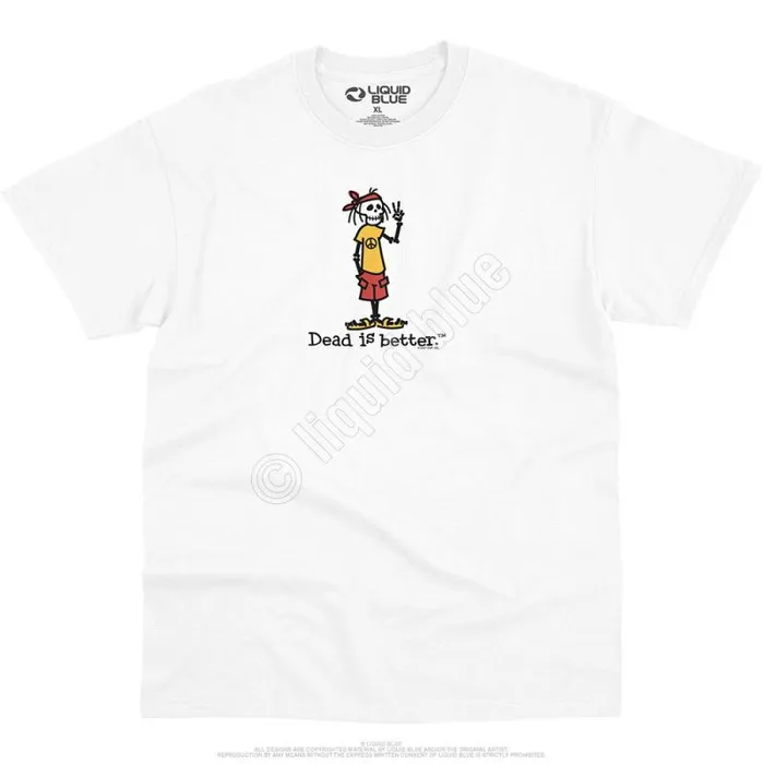 Liquid Blue TShirt Men Peace Dead Is Better TShirt