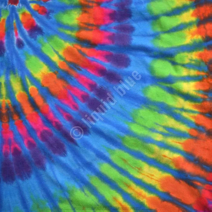 Liquid Blue TShirt Men Rainbow Blue Streak Unprinted TieDye TShirt