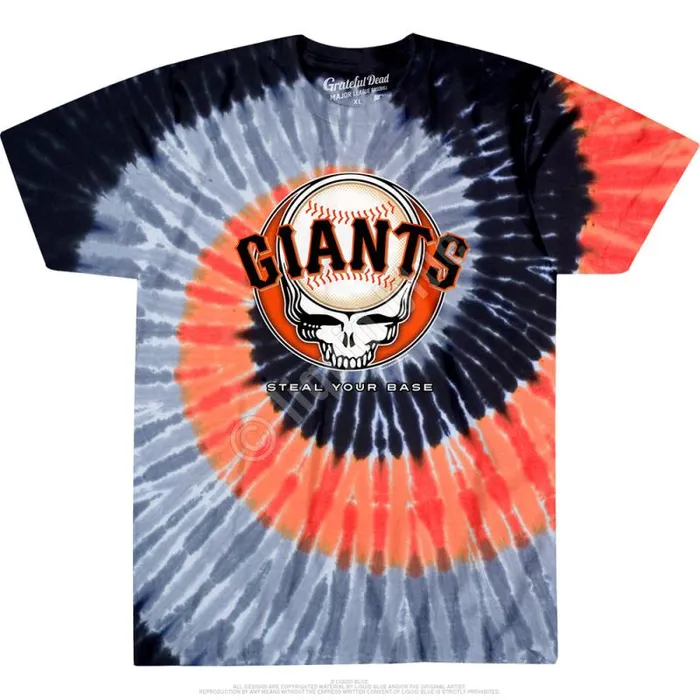 Liquid Blue TShirt Men San Francisco Giants Steal Your Base TieDye TShirt
