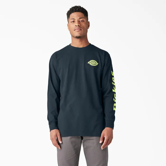 Long Sleeve Heavyweight Logo TShirt Dark Navy Dark Navy dn Men Dickies TShirts Long Sleeve Heavyweight Logo TShirt Dark Navy Dark Navy dn Men Dickies TShirts