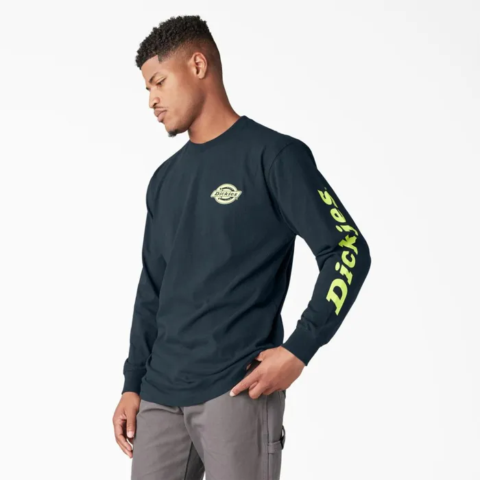 Long Sleeve Heavyweight Logo TShirt Dark Navy Dark Navy dn Men Dickies TShirts Long Sleeve Heavyweight Logo TShirt Dark Navy Dark Navy dn Men Dickies TShirts