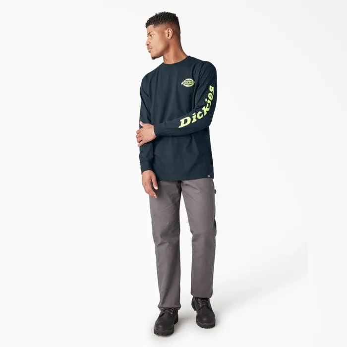 Long Sleeve Heavyweight Logo TShirt Dark Navy Dark Navy dn Men Dickies TShirts Long Sleeve Heavyweight Logo TShirt Dark Navy Dark Navy dn Men Dickies TShirts
