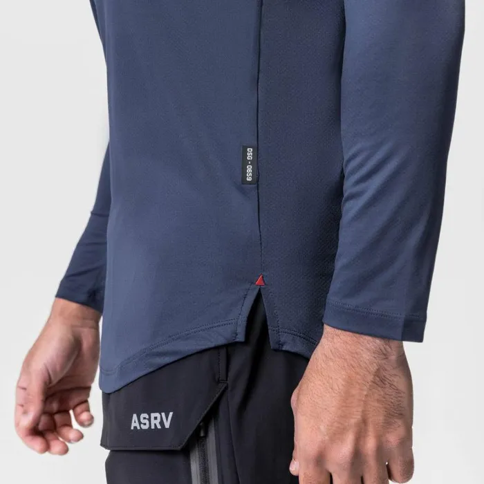 Long Sleeves Men ASRV SilverLite 20 Established Long Sleeve Navy 034box Logo034