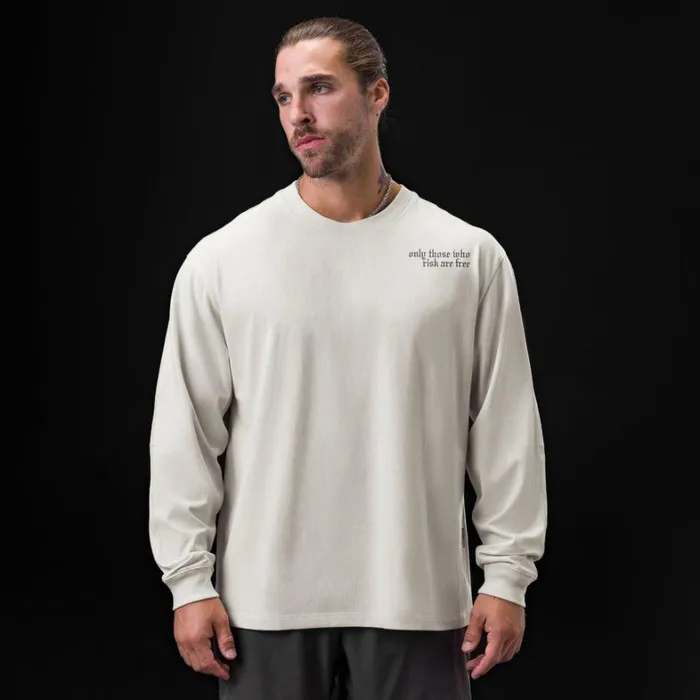 Long Sleeves Men ASRV Tech Essential Relaxed Long Sleeve Stone 034brush Wingsasrv034