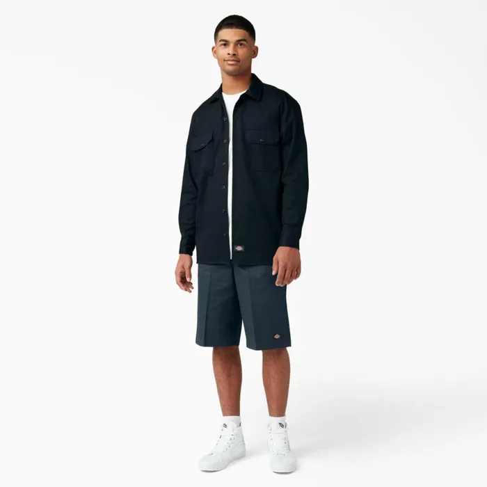 Loose Fit Flat Front Work Shorts 13034 Dark Navy Dark Navy dn Men Dickies Work Shorts Loose Fit Flat Front Work Shorts 13034 Dark Navy Dark Navy dn Men Dickies Work Shorts