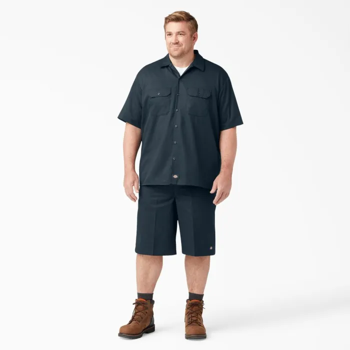 Loose Fit Flat Front Work Shorts 13034 Dark Navy Dark Navy dn Men Dickies Work Shorts Loose Fit Flat Front Work Shorts 13034 Dark Navy Dark Navy dn Men Dickies Work Shorts
