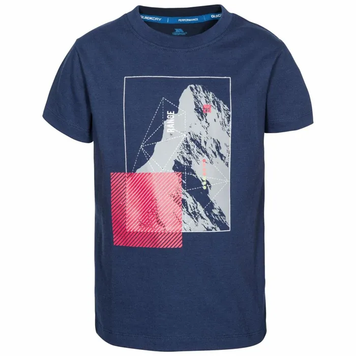 Lowie Printed TShirt Navy Kids Trespass Tshirts and Tops