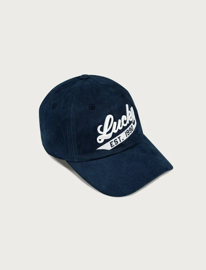 Lucky 1990 Embroidered Dad Hat Dark Blue Women Lucky Brand Hats