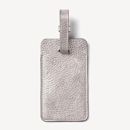 Luggage Tag Silver Pebble Women Aspinal Of London Luggage Tags