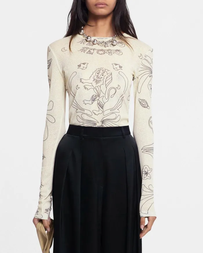 Lymee Tattoo Recycled Mesh Women Nanushka Tops Lymee Tattoo Recycled Mesh Women Nanushka Tops