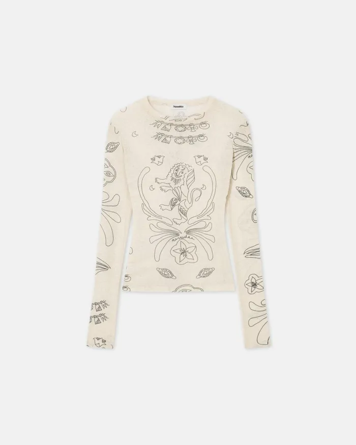 Lymee Tattoo Recycled Mesh Women Nanushka Tops Lymee Tattoo Recycled Mesh Women Nanushka Tops
