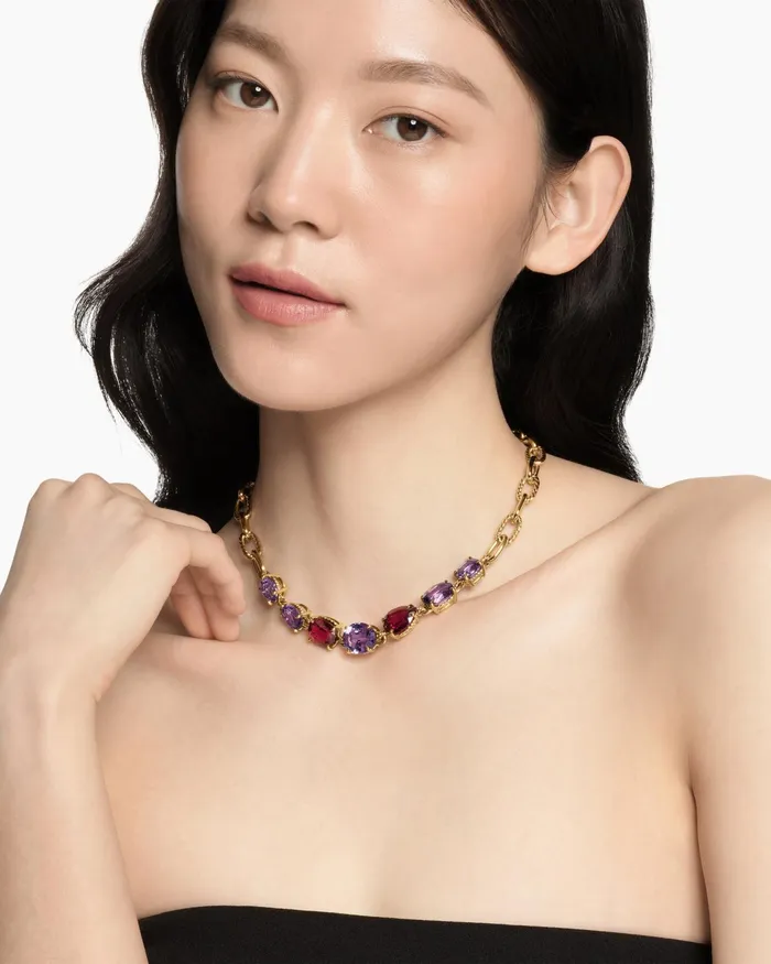Marbella Chain Necklace In 18K Yellow Gold With Amethyst And Rhodolite Garnet 85mm Women David Yurman Statement Marbella Chain Necklace In 18K Yellow Gold With Amethyst And Rhodolite Garnet 85mm Women David Yurman Statement