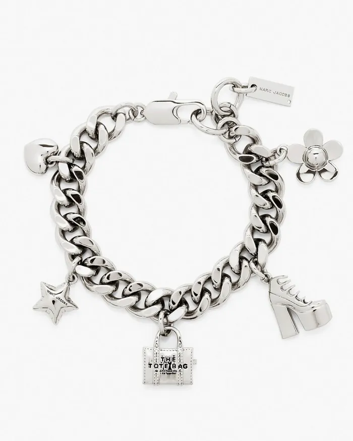 Marc Jacobs Bracelets Women The Mini Icon Charm Bracelet Light Antique Silver Marc Jacobs Bracelets Women The Mini Icon Charm Bracelet Light Antique Silver