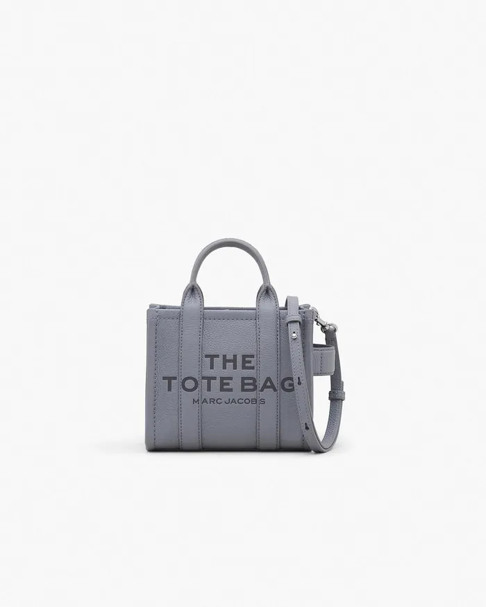 Marc Jacobs Mini Bags Women The Leather Crossbody Tote Bag Wolf Grey