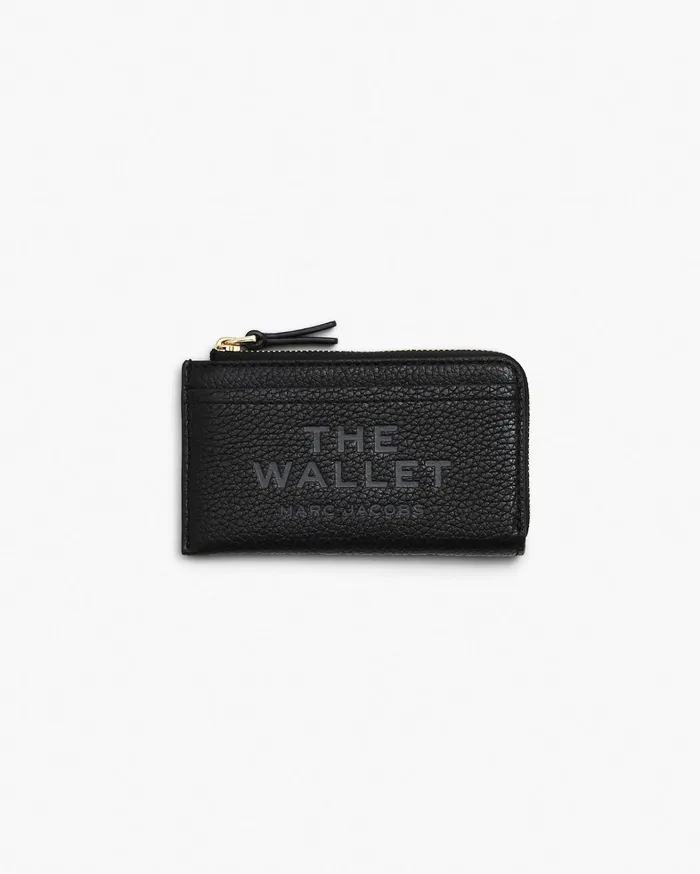 Marc Jacobs Small Wallets Women The Leather Top Zip Multi Wallet Black