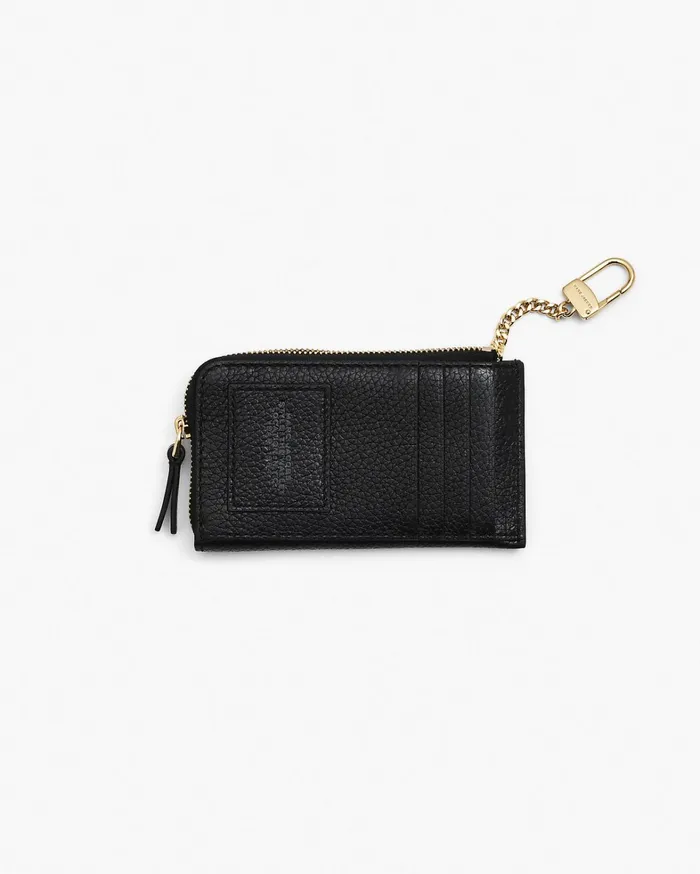 Marc Jacobs Small Wallets Women The Leather Top Zip Multi Wallet Black