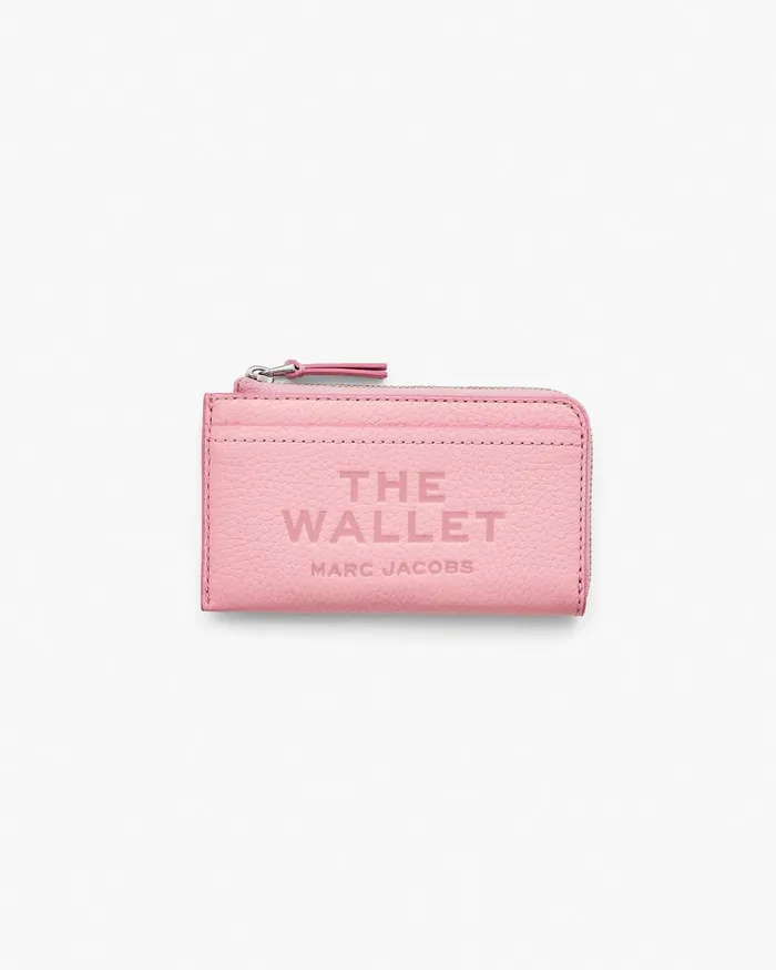 Marc Jacobs Small Wallets Women The Leather Top Zip Multi Wallet Ribbon Pink