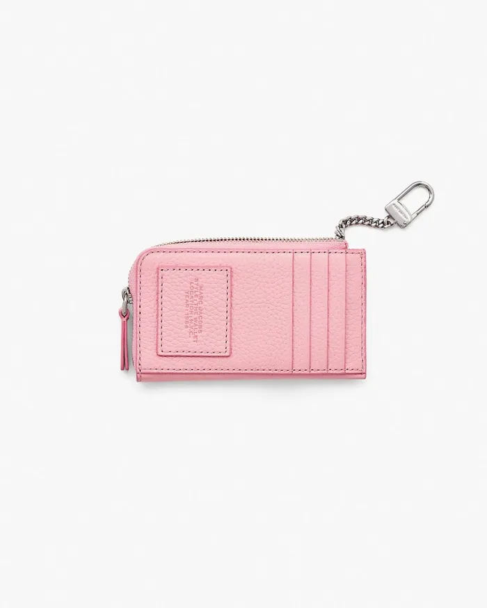 Marc Jacobs Small Wallets Women The Leather Top Zip Multi Wallet Ribbon Pink