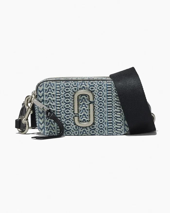 Marc Jacobs The Snapshot Women The Washed Monogram Denim Snapshot Sun Faded Denim
