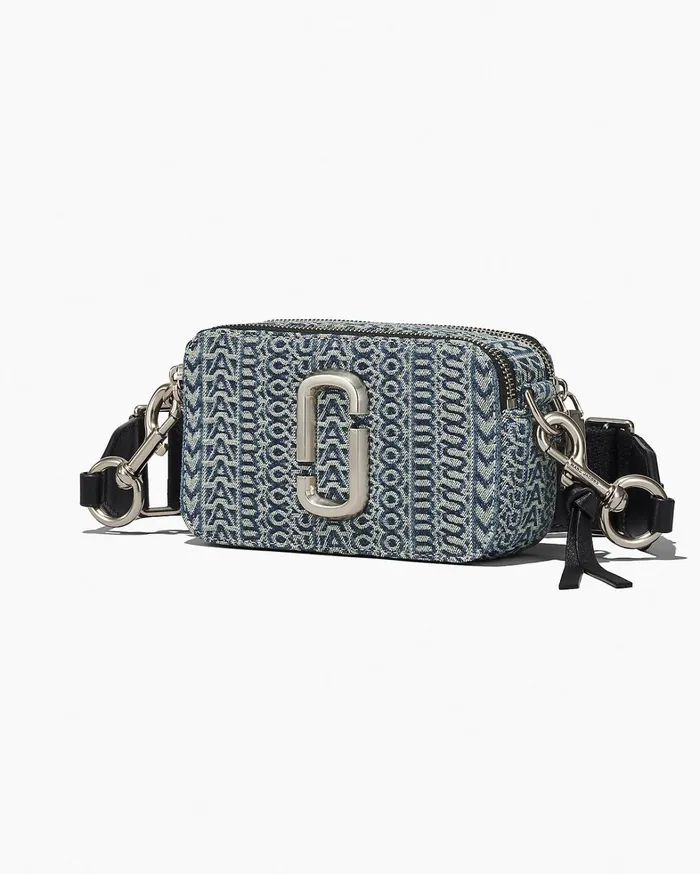 Marc Jacobs The Snapshot Women The Washed Monogram Denim Snapshot Sun Faded Denim
